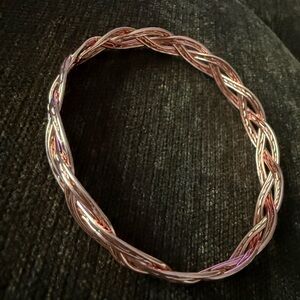 Elegant Braided Rose Gold Bracelet